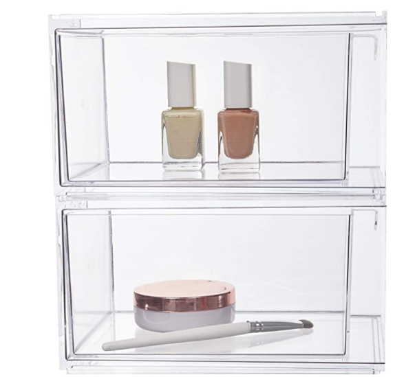 Transparent PS Stackable Drawer Storage Box
