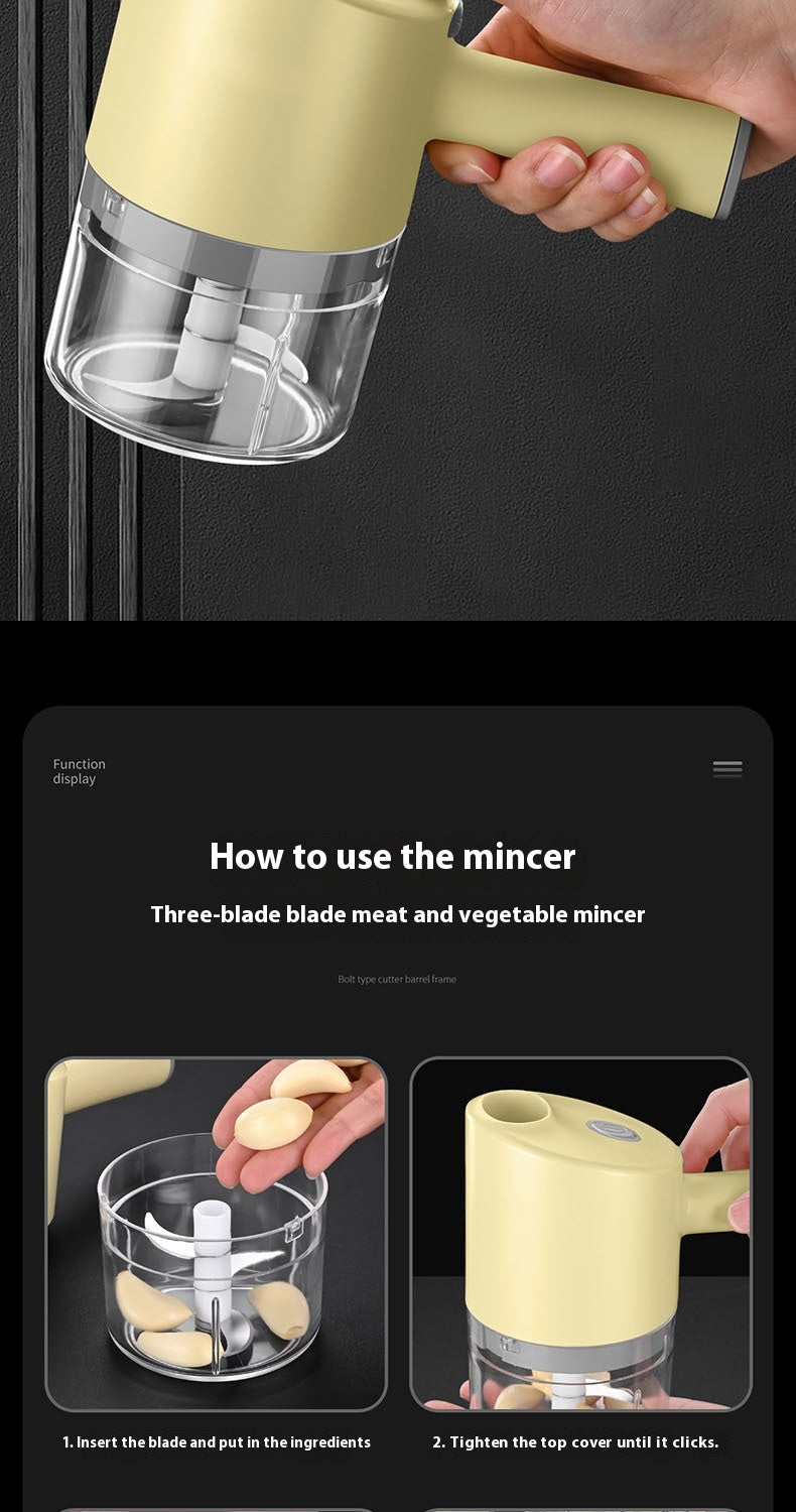 Wireless Garlic Grinder Electric Knife Mill