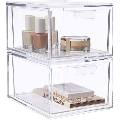 Transparent PS Stackable Drawer Storage Box