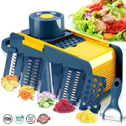 Multifunctional Vegetable Cutter & Slicer with 4 Blades
