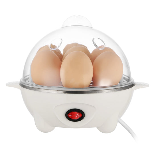 1Pc Electric Egg Cooker – 7-Egg Capacity Hard-Boiled Egg Maker with Auto-Off & Measuring Cup, Perfect for Steamed Vegetables, Seafood, and Dumplings