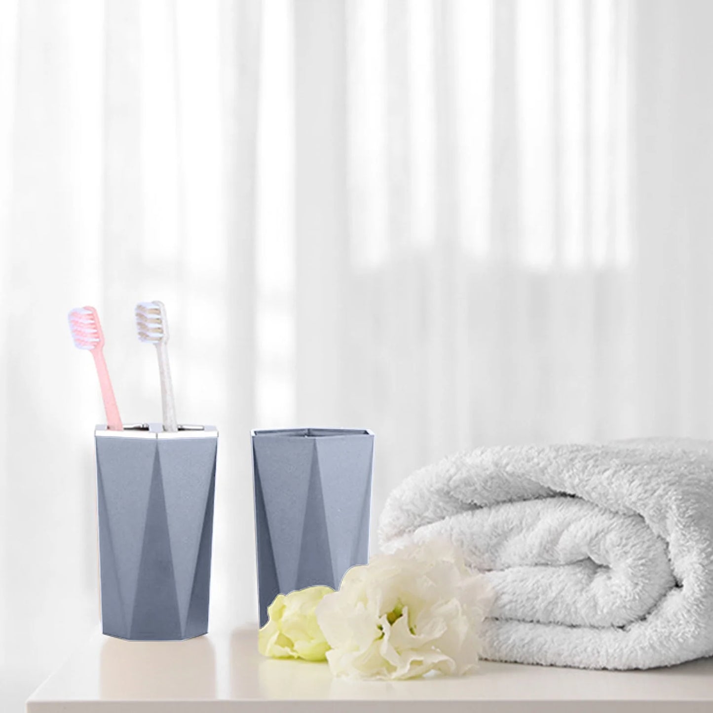 Black Bathroom Accessories Set,Unique Design Bathroom Set 5 Pcs Resin Gift Set Apartment Necessities,Contain Cotton Swab Jar,Soap Dispenser,Soap Dish/Tray,Tumbler