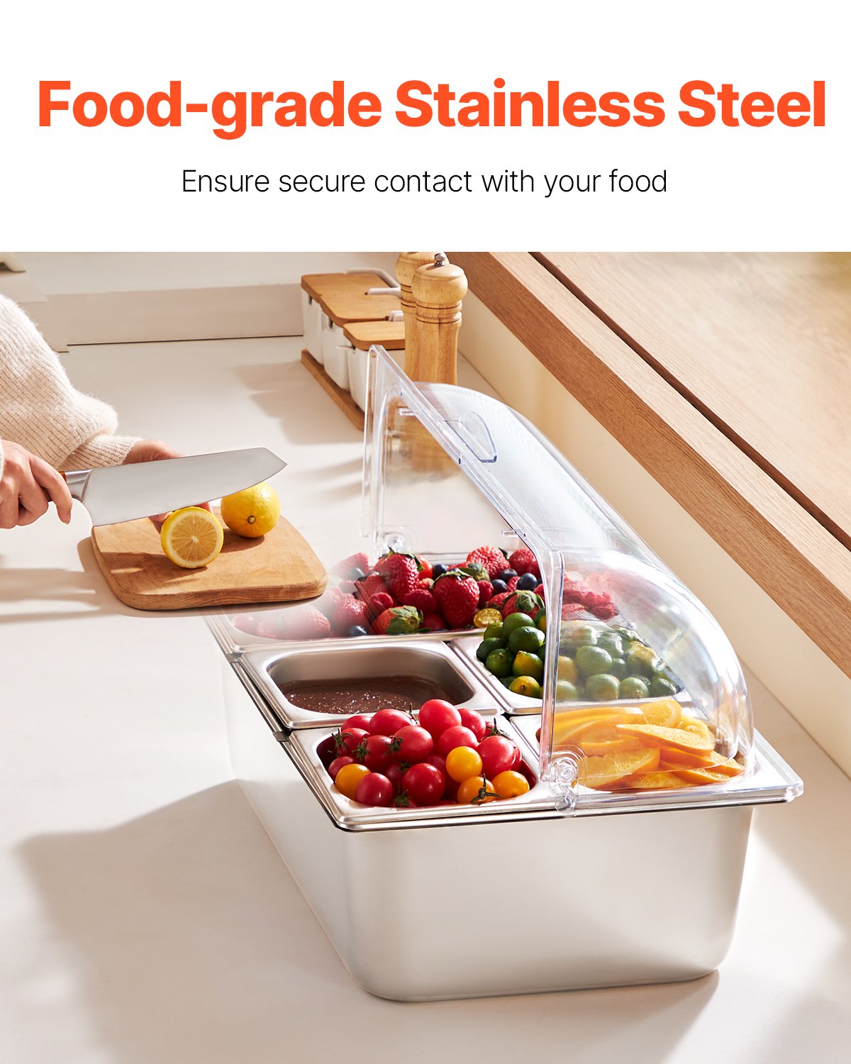 countertop condiment dispenser with lid