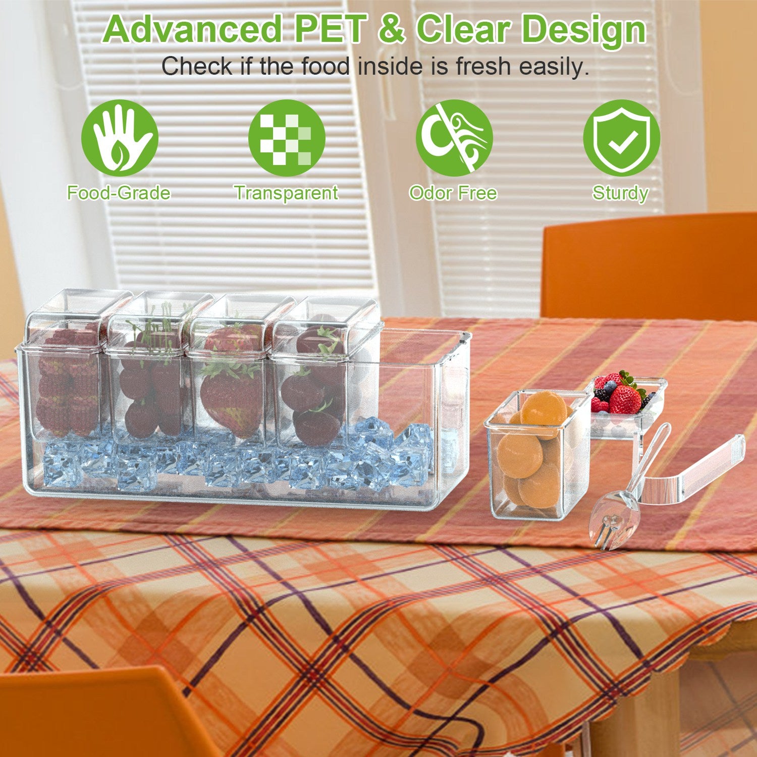 5 removable container salad platter