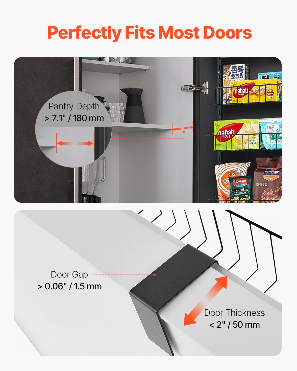 adjustable hanging pantry storage rack