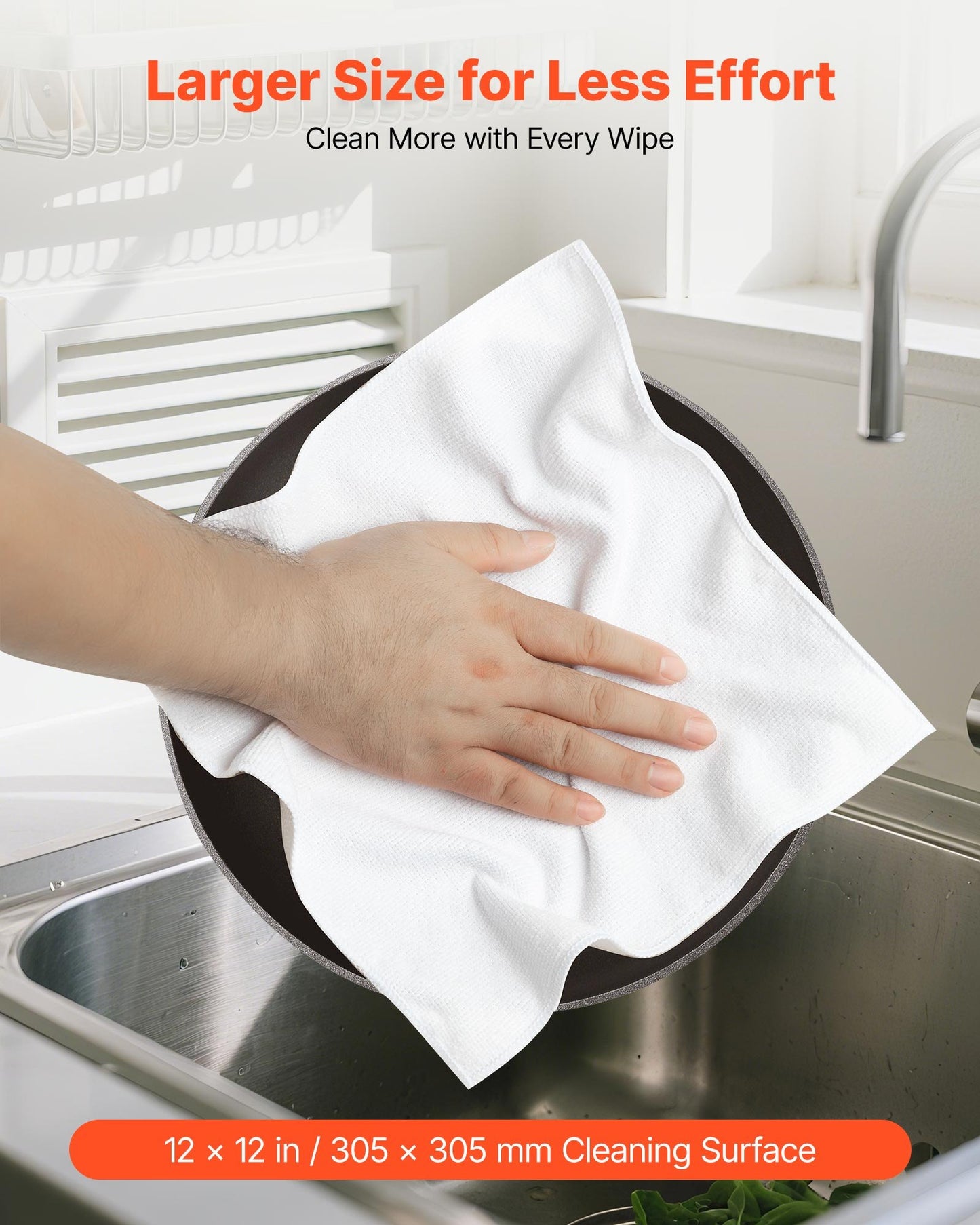 50 Pack Microfiber Cleaning Cloths 12x12 Inch – Lint-Free, Scratch-Free, Ultra Absorbent Towels for Car, Kitchen, Glass & Home Cleaning