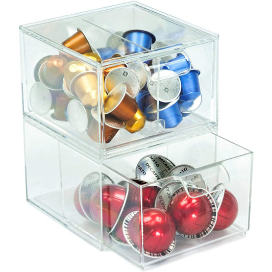Transparent PS Stackable Drawer Storage Box