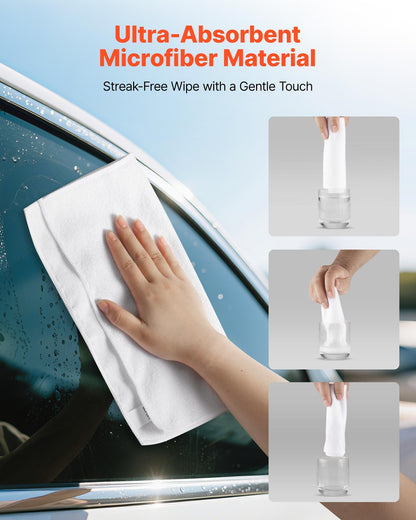 50 Pack Microfiber Cleaning Cloths 12x12 Inch – Lint-Free, Scratch-Free, Ultra Absorbent Towels for Car, Kitchen, Glass & Home Cleaning