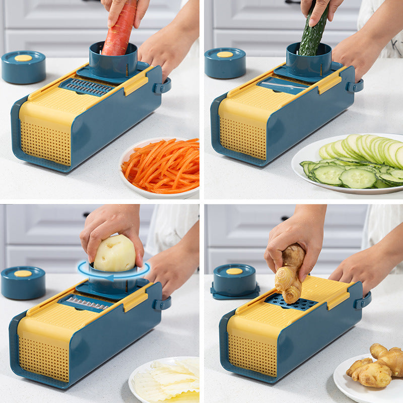 Multifunctional Vegetable Cutter & Slicer with 4 Blades