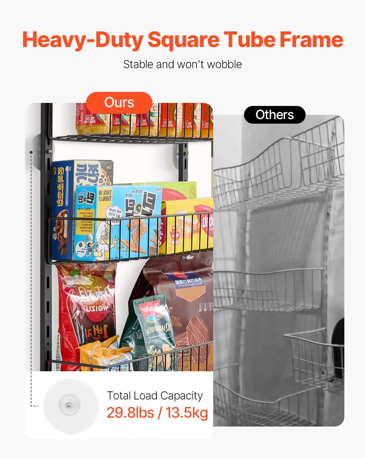 Over the Door Pantry Organizer (9 Tier) – Adjustable Hanging Storage Rack for Kitchen & Bathroom, Space Saving Door Organizer