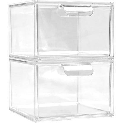 Transparent PS Stackable Drawer Storage Box