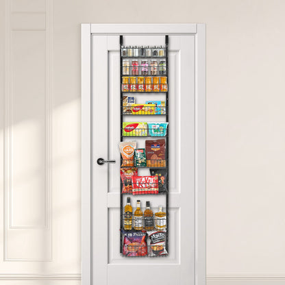 Over the Door Pantry Organizer (9 Tier) – Adjustable Hanging Storage Rack for Kitchen & Bathroom, Space Saving Door Organizer