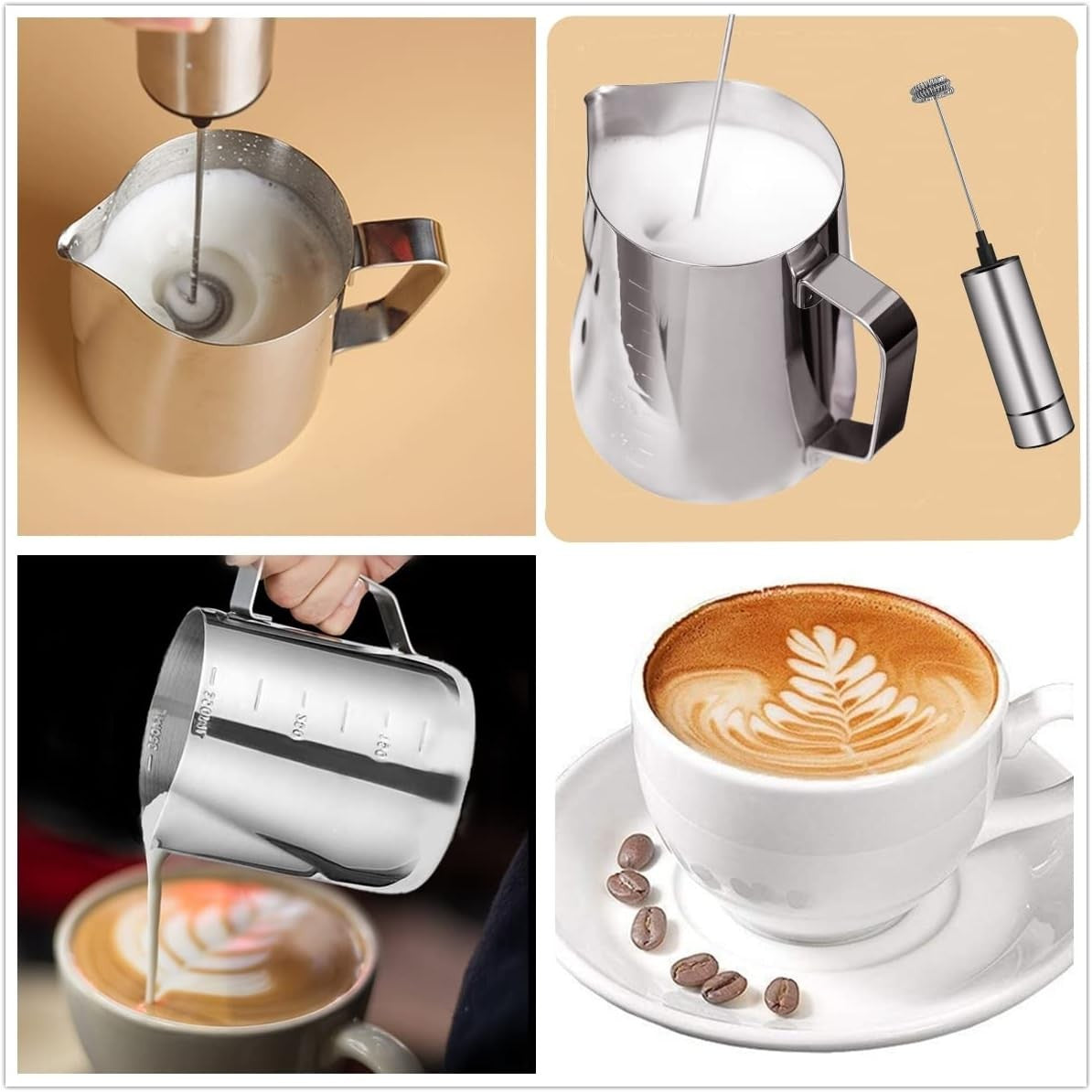 Handheld Milk Frother Latte Cappuccino Mixer Mini Coffee Tool