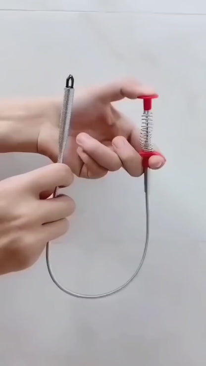 60cm Drain Snake Cleaner – Flexible Sewer Dredger Spring for Hair & Clog Removal | Kitchen Sink & Bathroom Drain Tool