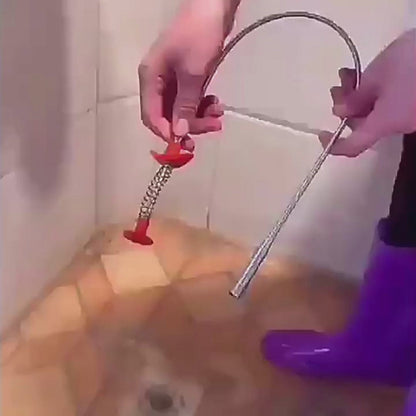 60cm Drain Snake Cleaner – Flexible Sewer Dredger Spring for Hair & Clog Removal | Kitchen Sink & Bathroom Drain Tool