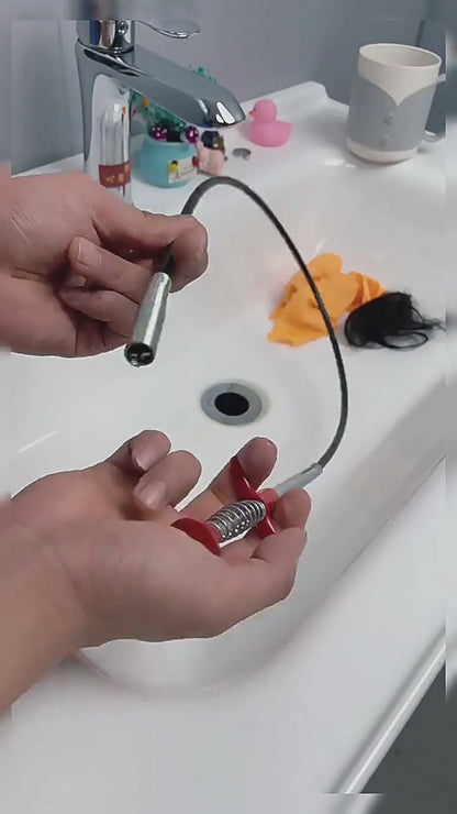 60cm Drain Snake Cleaner – Flexible Sewer Dredger Spring for Hair & Clog Removal | Kitchen Sink & Bathroom Drain Tool