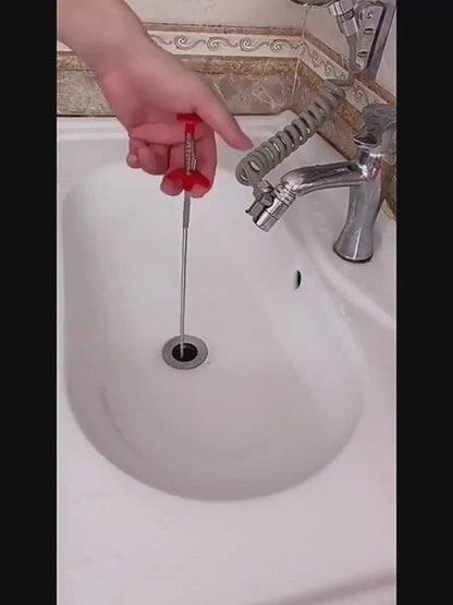 60cm Drain Snake Cleaner – Flexible Sewer Dredger Spring for Hair & Clog Removal | Kitchen Sink & Bathroom Drain Tool